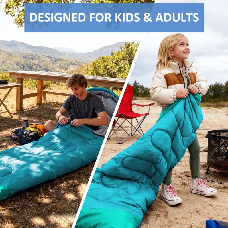 oaskys Camping Sleeping Bag - 3 Season Warm & Cool Weather - Summer Spring Fall Lightweight Waterproof for Adults Kids - Camping Gear Equipment, Traveling, and Outdoors - Image 5